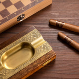 Wooden Cigar Ashtray Vintage Minimalist Ash Tray Retro