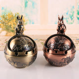 Animal Ashtray with Lid Vintage Outdoor Ash Tray Chinese Zodiac
