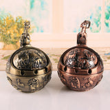 Animal Ashtray with Lid Vintage Outdoor Ash Tray Chinese Zodiac