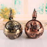 Animal Ashtray with Lid Vintage Outdoor Ash Tray Chinese Zodiac