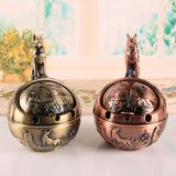 Animal Ashtray with Lid Vintage Outdoor Ash Tray Chinese Zodiac