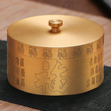 Ashtray of Blessings Brass Cute Covered Ash Tray Windproof Smokeless Lidded Gold