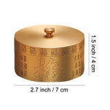 Ashtray of Blessings Brass Cute Covered Ash Tray Windproof Smokeless Lidded Gold