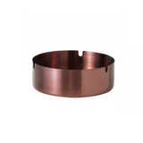Rose gold stainless steel ashtray without lid with smooth easy-clean metal finish