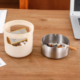 Ashtray Tabletop Mini Bin Polypropylene Stainless Steel Metal Cute Cool Creative Portable Ash Tray