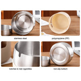 Ashtray Tabletop Mini Bin Polypropylene Stainless Steel Metal Cute Cool Creative Portable Ash Tray