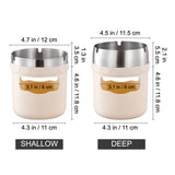 Ashtray Tabletop Mini Bin Polypropylene Stainless Steel Metal Cute Cool Creative Portable Ash Tray