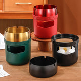 Ashtray Tabletop Mini Bin Polypropylene Stainless Steel Metal Cute Cool Creative Portable Ash Tray