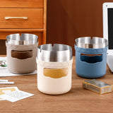 Ashtray Tabletop Mini Bin Polypropylene Stainless Steel Metal Cute Cool Creative Portable Ash Tray