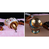 Ashtray with Flip Lid and Eagle Carving Cool Cute Vintage Metal Ash Tray Windproof Smokeless Covered Lidded