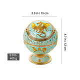 Ashtray with Flip Lid and Eagle Carving Cool Cute Vintage Metal Ash Tray Windproof Smokeless Covered Lidded