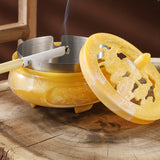 Ashtray with Lid cum Incense Burner metal removable ash tray vintage retro