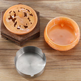 Ashtray with Lid cum Incense Burner metal removable ash tray vintage retro