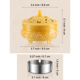 Ashtray with Lid cum Incense Burner metal removable ash tray vintage retro