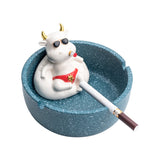 Bossy Bull Ashtray Cool Cute Ceramic Ash Tray Animal Home Decor Cigarette