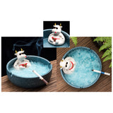 Bossy Bull Ashtray Cool Cute Ceramic Ash Tray Animal Home Decor Cigarette