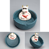 Bossy Bull Ashtray Cool Cute Ceramic Ash Tray Animal Home Decor Cigarette