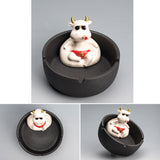 Bossy Bull Ashtray Cool Cute Ceramic Ash Tray Animal Home Decor Cigarette
