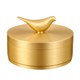 brass ashtray with lid for outdoor patio porch gold cute cool ash tray smokeless lidded covered windproof