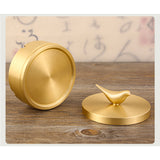 brass ashtray with lid for outdoor patio porch gold cute cool ash tray smokeless lidded covered windproof