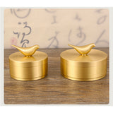 brass ashtray with lid for outdoor patio porch gold cute cool ash tray smokeless lidded covered windproof