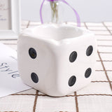 Cool Cute White Dice Ashtray Minimalist Ceramic Ash Tray