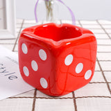 Cool Cute Red Dice Ashtray Minimalist Ceramic Ash Tray