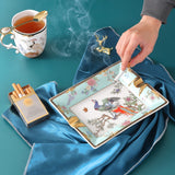Ceramic Cigar Ashtray Extra Large Oriental Beauty
