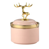 cute nordic ashtray with lid cool ceramic outdoor ash tray gold deer elk smokeless luxury covered lidded windproof pink