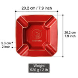 Ashtray for Cigar Classy Ceramic Cool Ash Tray Guevara Red