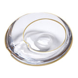 Cigar Ashtray Crystal Glass Round Cool Gift for Smoker Outdoor Classy Ash Tray Cigarette