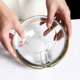 Cigar Ashtray Crystal Glass Round Cool Gift for Smoker Outdoor Classy Ash Tray Cigarette