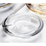 Cigar Ashtray Crystal Glass Round Cool Gift for Smoker Outdoor Classy Ash Tray Cigarette
