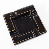 cigar ashtray square ash tray classy black