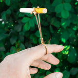cigarette holder ring hands free metal bee finger