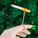 Cigarette Holder Ring Metal Skull hands free finger smoking accessory