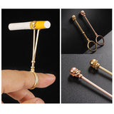 Cigarette Holder Ring Metal Skull hands free finger smoking accessory