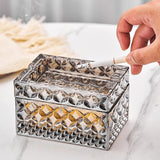 Classy Glass Ashtray with Storage Ash Tray Cigarette Cigar