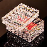 Classy Glass Ashtray with Storage Ash Tray Cigarette Cigar