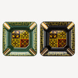 colorful cigar ashtray ceramic classy cool ash tray vintage retro green black