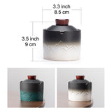 Cool Covered Ashtray Ceramic Small Lidded Smokeless Windproof Cute Ash Tray with Lid Green White