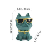 Cool Dog Ashtray Cute Resin Windproof Covered Ash Tray Lidded Smokeless Teal