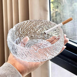Cool Glass Ashtray Textured Surface Ash Tray Minimalist