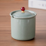 Cool Lidded Ceramic Ashtray Cute Porcelain Ash Tray Covered Smokeless Windproof Cracked Ice Pattern