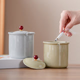 Cool Lidded Ceramic Ashtray Cute Porcelain Ash Tray Covered Smokeless Windproof Cracked Ice Pattern