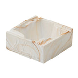 Ivory sand marble pattern square ashtray with soft beige veining