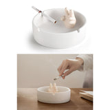 Cool Victory Ashtray Cute Ceramic Ash Tray Creative Unique Decorative Tray