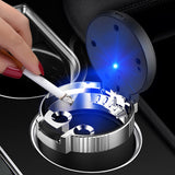 Covered Car Ashtray with LED Light metal stainless steel
