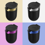 Covered Car Ashtray with LED Light metal stainless steel