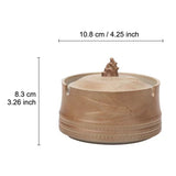 Covered Outdoor Ashtray Lucky Bamboo Ceramic